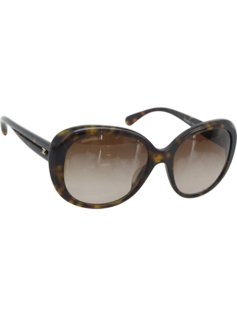 CHANEL Sunglasses plastic Brown CC